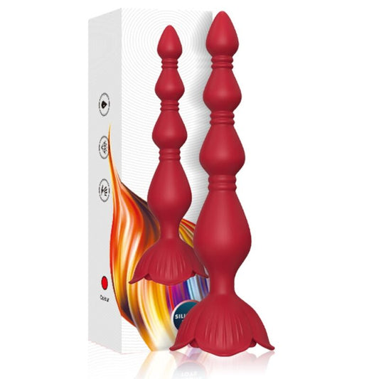 ARMONY - VIBRADOR DE PAGODE ROSA E PLUG ANAL VERMELHO
