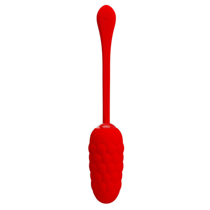BONITO AMOR - OVO VIBRANTE RECARREGÁVEL VERMELHO COM TEXTURA MARINHA