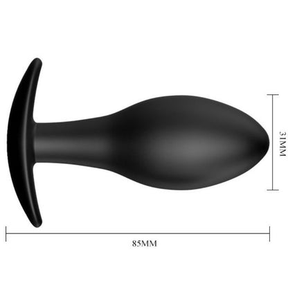 PLUG ANAL SILICONA ANCLA 8.5 CM NEGRO