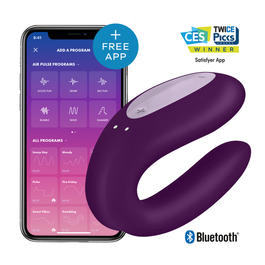 APP SATISFYER DOUBLE JOY CON PURPLE