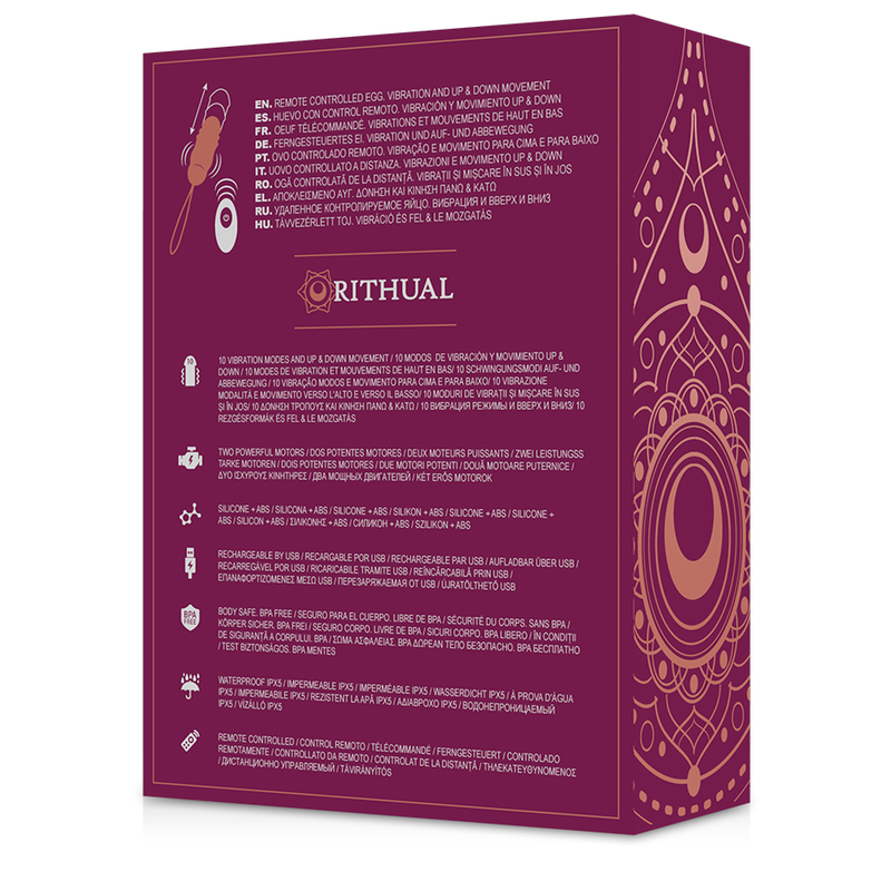 RITHUAL REVA EGG SISTEMA DE CONTROLE REMOTO PARA CIMA E PARA BAIXO + VIBRAÇÃO