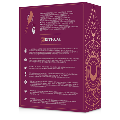 RITHUAL ESHA REMOTE CONTROLLED EGG STIMULATOR ROTATION + VIBRATION