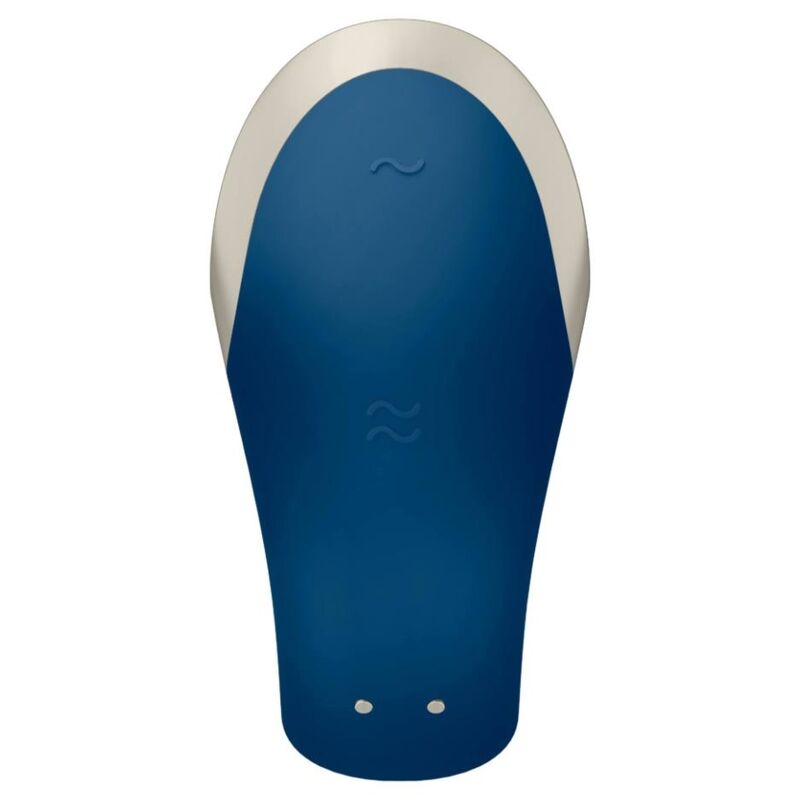 SATISFYER DOUBLE LOVE LUXURY PARTNER VIBRATOR - AZUL