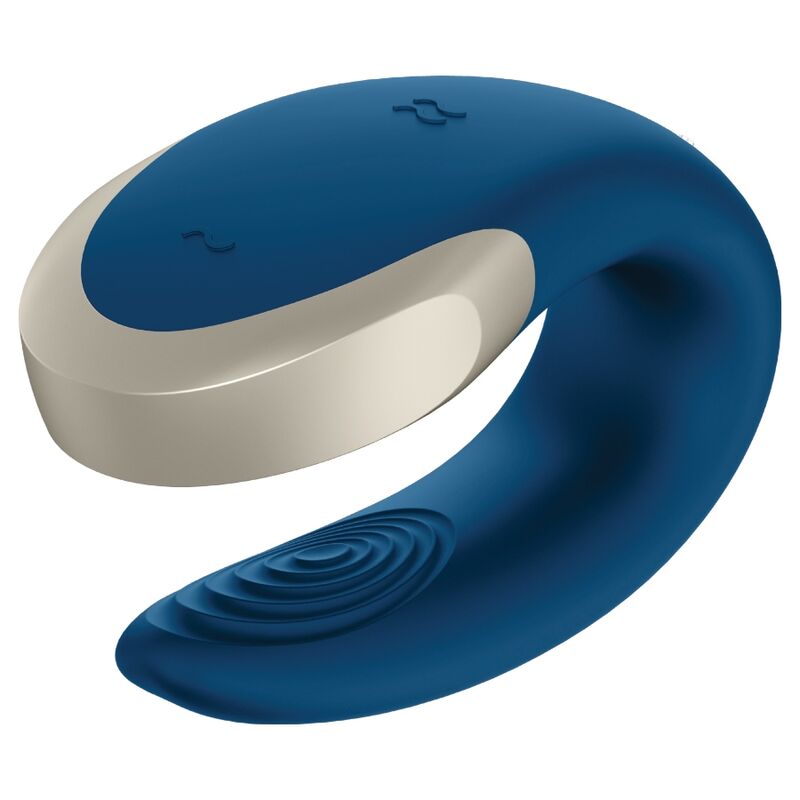 SATISFYER DOUBLE LOVE LUXURY PARTNER VIBRATOR - AZUL