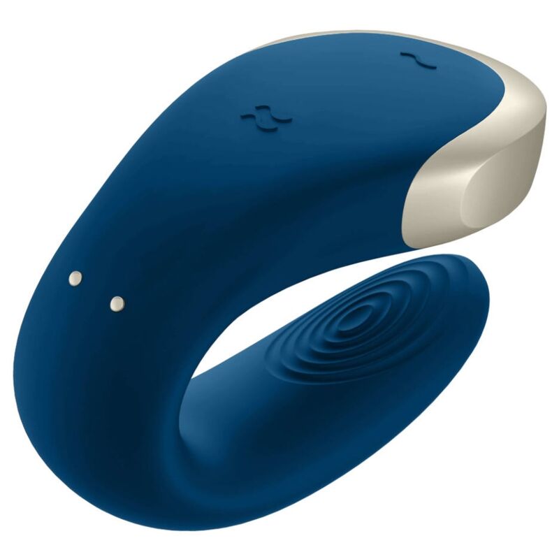 SATISFYER DOUBLE LOVE LUXURY PARTNER VIBRATOR - AZUL