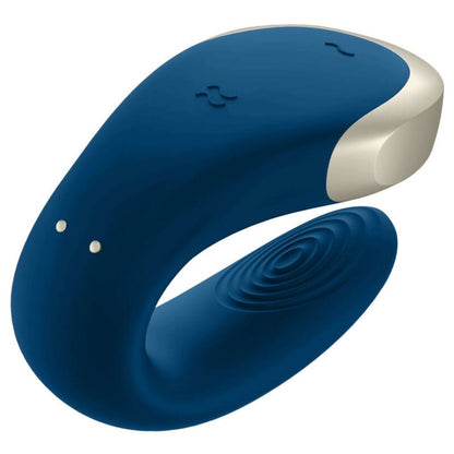 SATISFYER DOUBLE LOVE LUXURY PARTNER VIBRATOR - AZUL