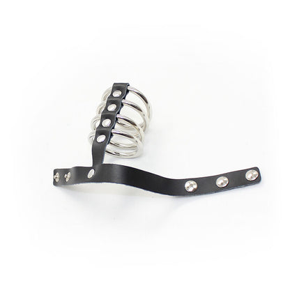 OHMAMA FETICHE SNAP FIXADOR CORREIA DE COURO ANEL DE GALO DE METAL
