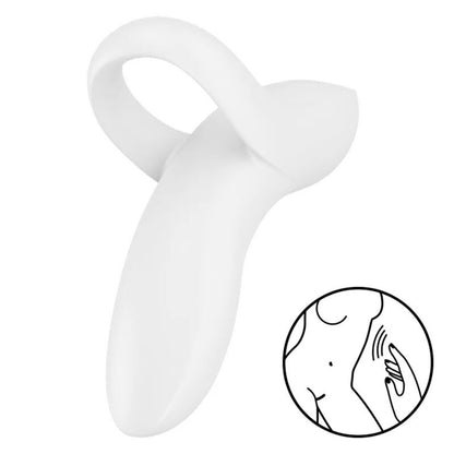 VIBRADOR DE DEDO AMANTE BOLD SATISFYER - BRANCO