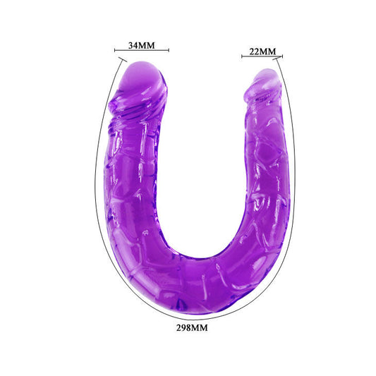 DOUBLE FLEXIBLE DILDO PURPLE