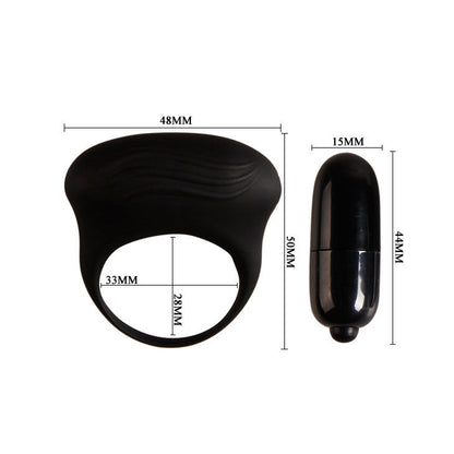 PRETTY LOVE BERTRAM VIBRATING RING BLACK