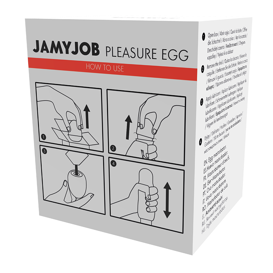JAMYJOB EGG MASTURBATOR WHITE EDITION DISCRETT