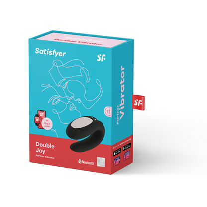 SATISFYER DOUBLE JOY COM APP PRETO