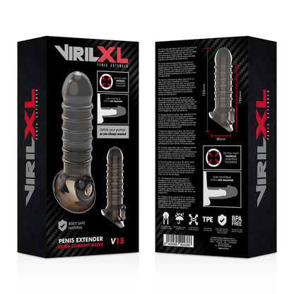 VIRILXL PENIS EXTENDER EXTRA COMFORT SLEEVE V15 BLACK